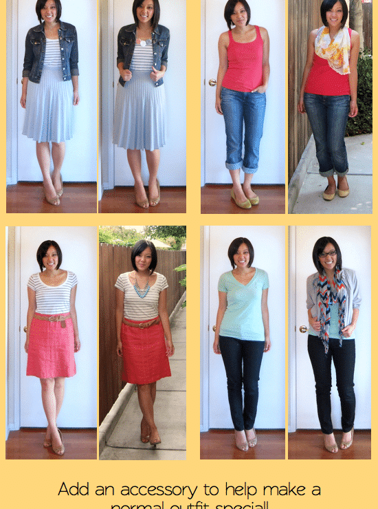Make a normal outfit special with accessories