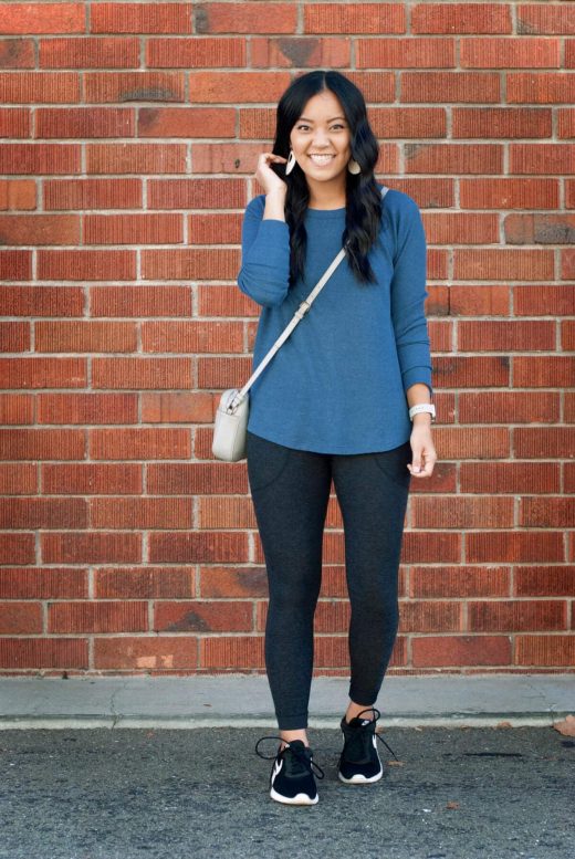 Five Outfits with Dark Grey Leggings to Copy for Athleisure and Activewear