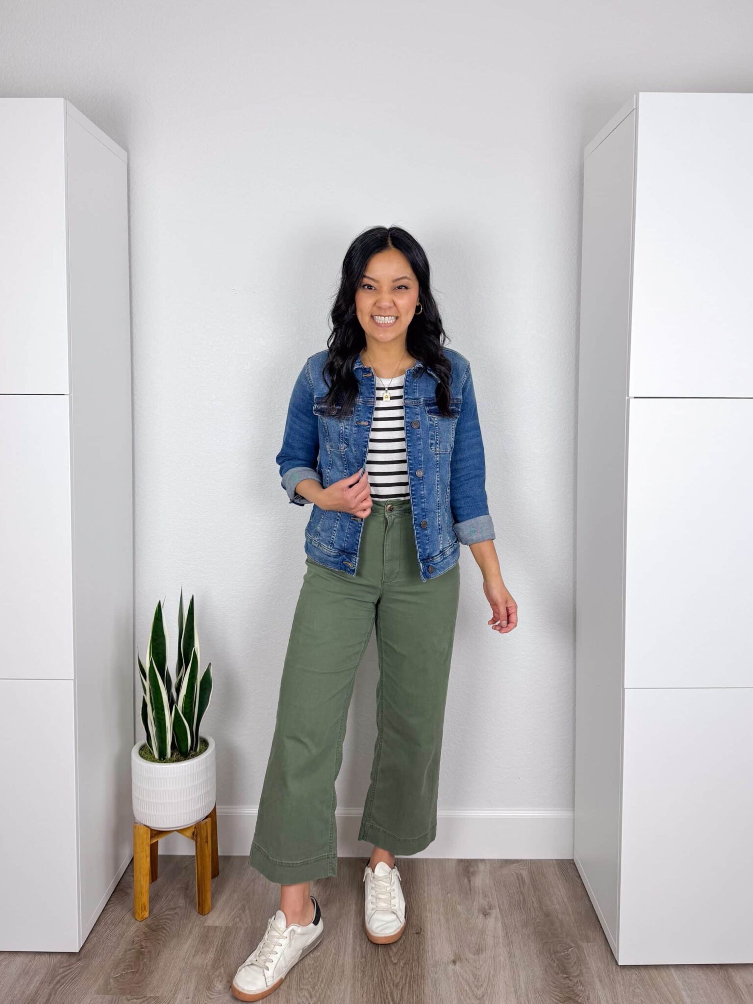 Lysee 12-2781 Olive wide leg pant main image 1