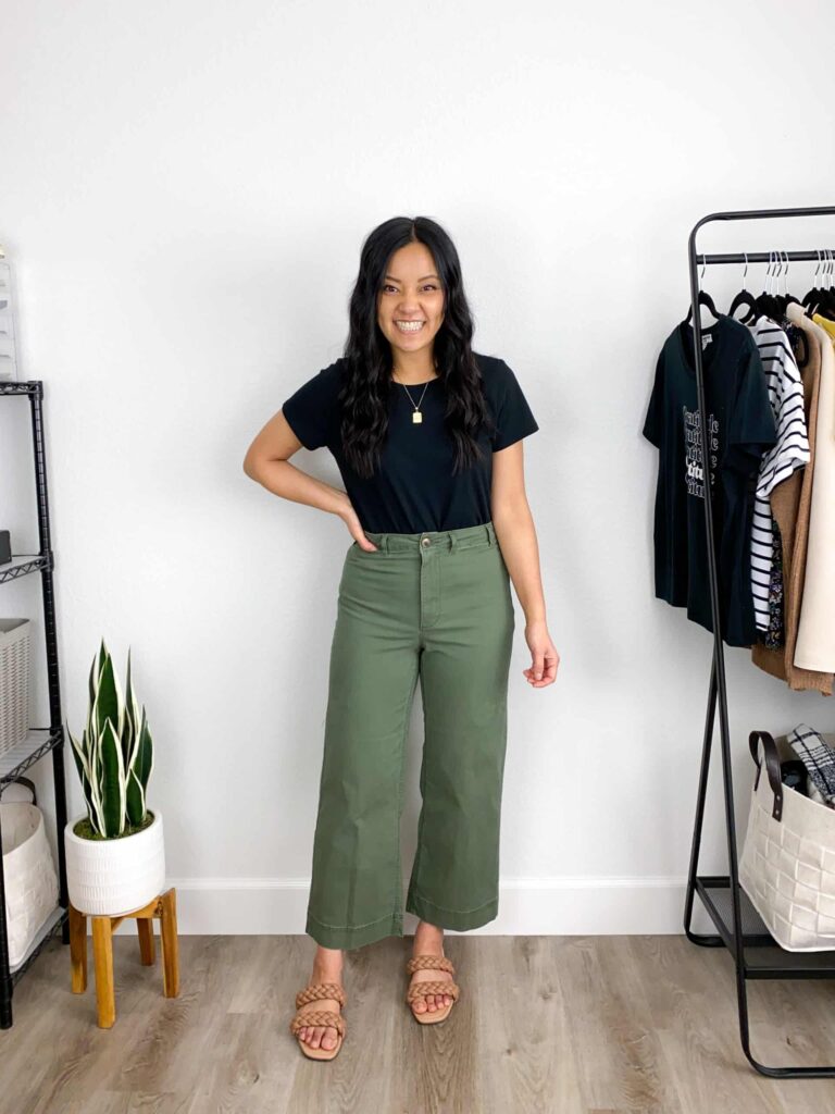 6-ideas-for-how-to-wear-olive-green-wide-leg-pants