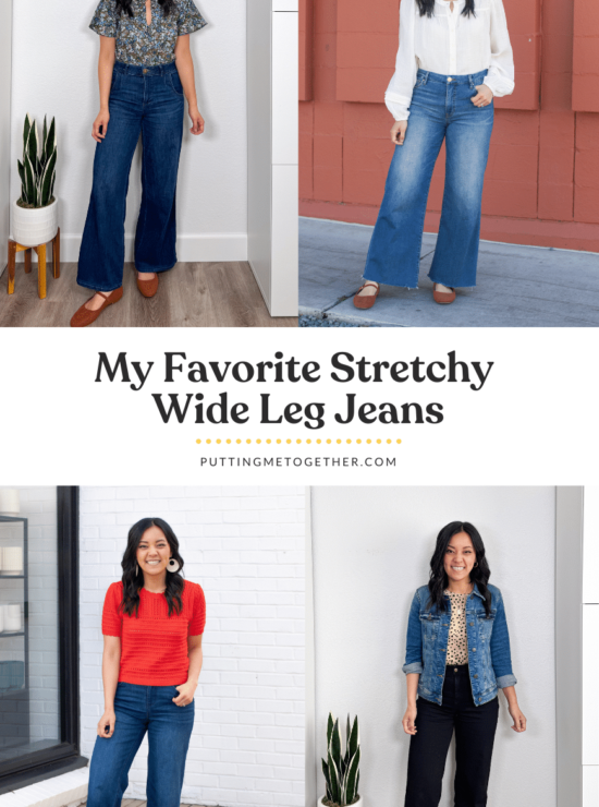 My Favorite Stretchy Wide Leg Jeans to Make You Fall in Love With Your Outfits putting me together