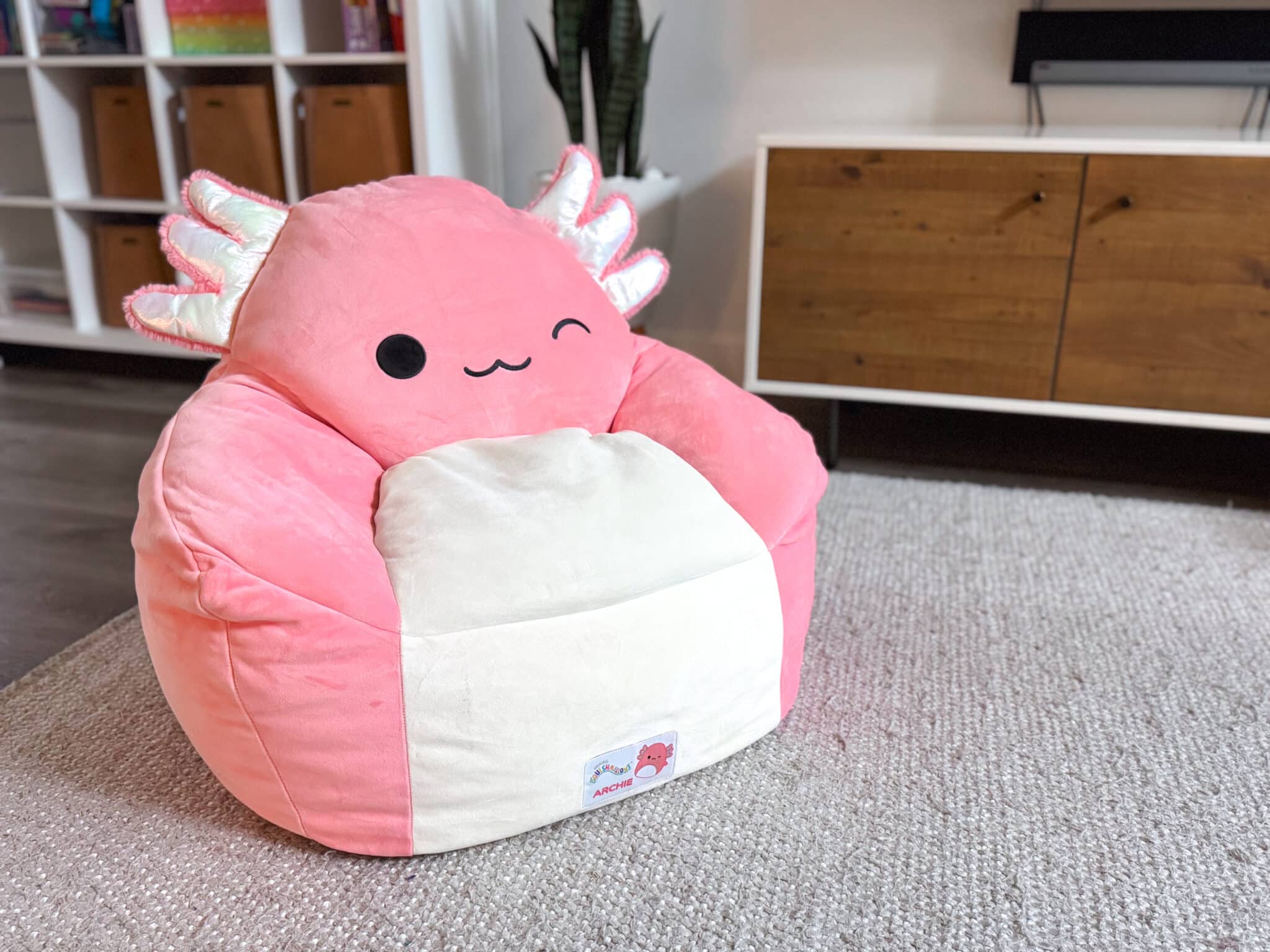 Finish Your Gift List Fast With These Fun & Affordable Picks From Walmart.com + fun and affordable gift picks + putting me together + squishmallows bean bag chair for kids
