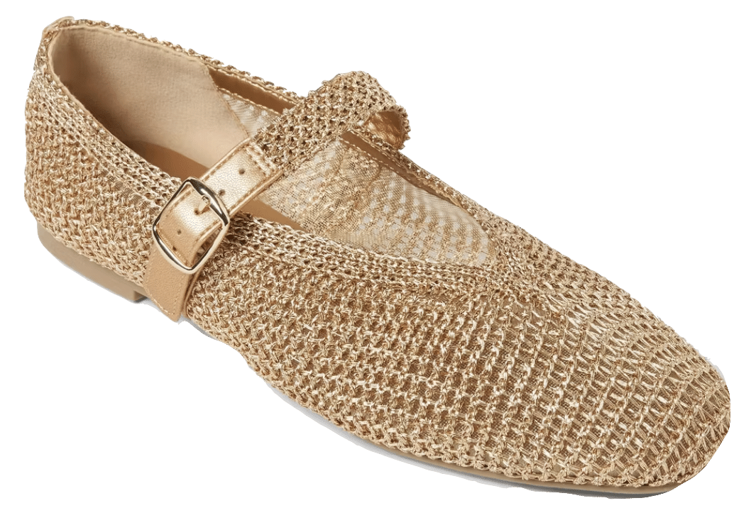 The Best Summer Trends for 2026 That Are Actually Wearable + putting me together + summer trends 2026 + gold metallic woven mary jane shoes