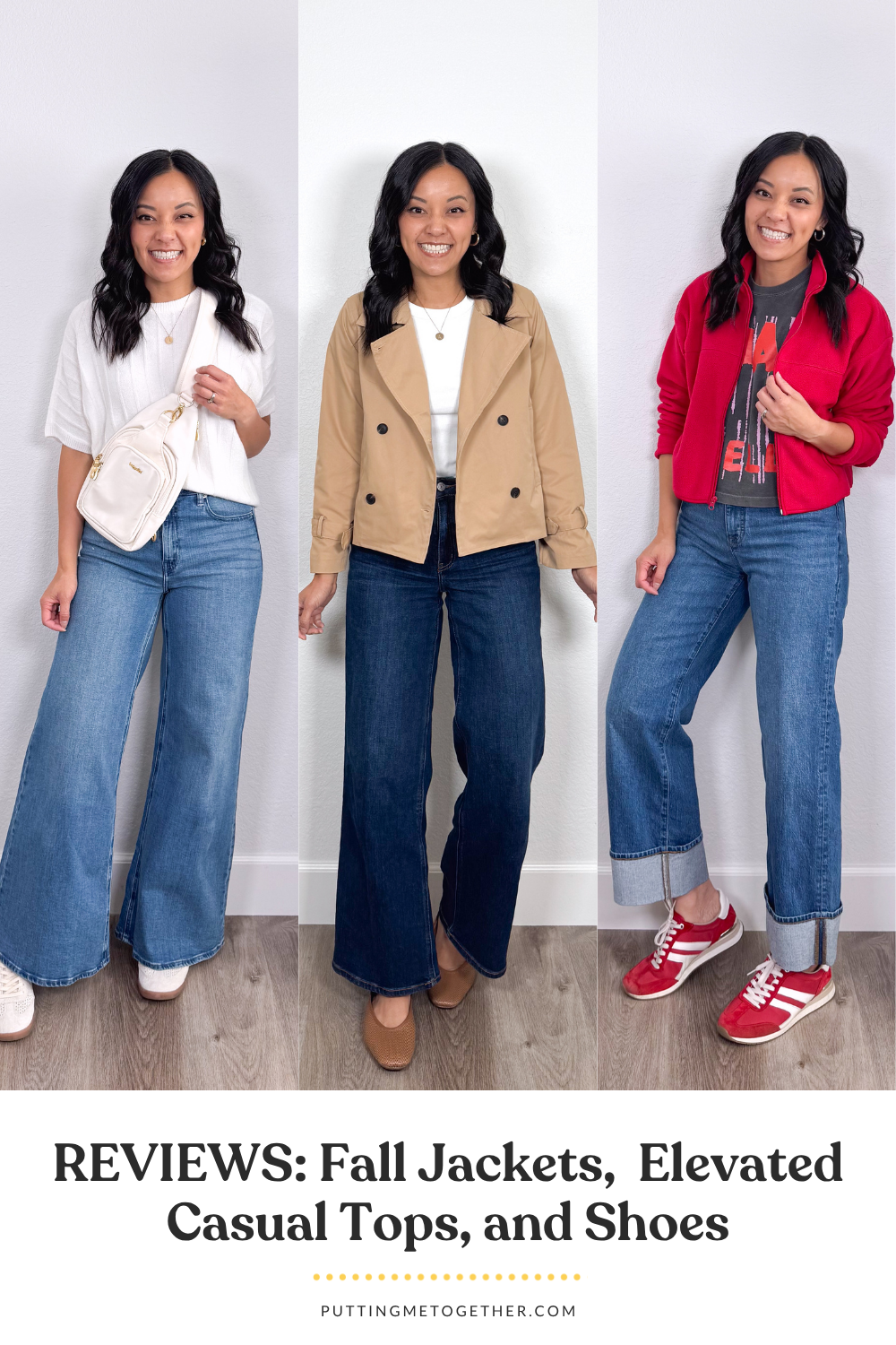 REVIEWS Fall Jackets, Really Affordable Elevated Casual Tops, and Shoes + elevated casual tops and fall jackets + putting me together + fall style