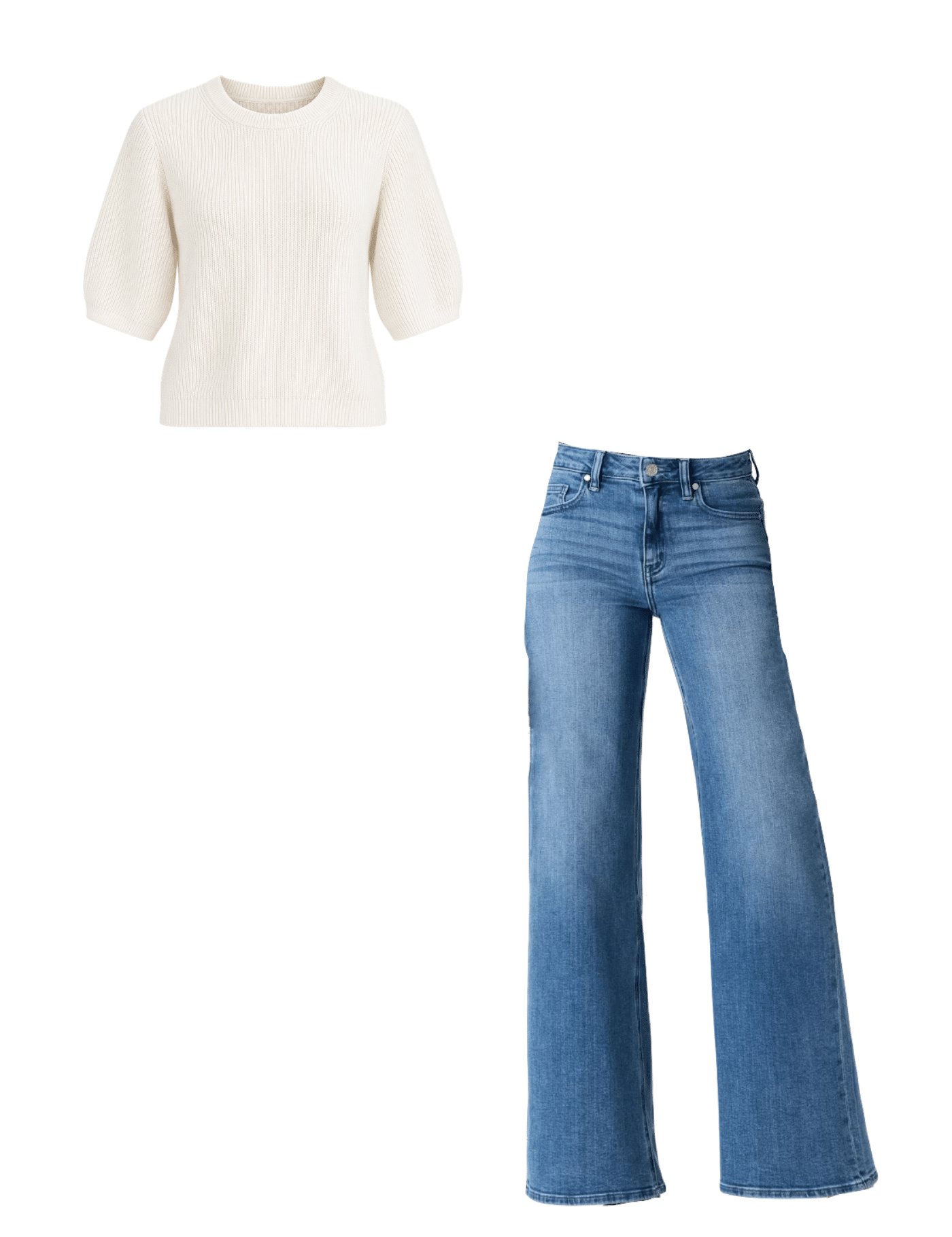 How to Make the Same Clothes Look Different by Changing Your Accessories + how to accessorize outfits + putting me together + white sweater + comfortable wide leg jeans